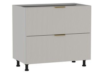 Стол с ящиками СЯ-2-90, Монза (900*523*820) Экокожа Бежевый, 23124