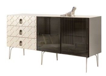 Комод 1.6м Bogemia Farfalle (Слоновая кость) (Lakobel/Черный) БМКМ-4(Fa)[5]