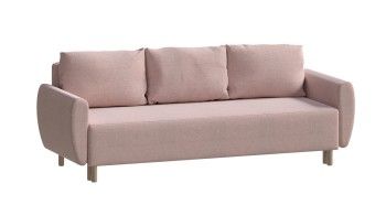 Диван-кровать Тулисия светло-розовый, ткань рогожка