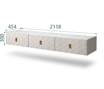 Тумба телевизионная 2.1м Bogemia Fly Farfalle (Шелк) (Novabuk/Золото) БМТ-2