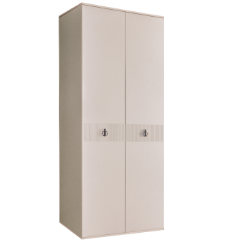 Шкаф 2-х дверный Римини СОЛО (Бежевый/Серебро) РМШ2/2(s)