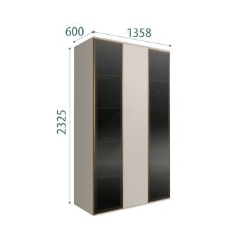 Шкаф 3-х дверный Bogemia Air (Шелк/Золото) БМШ2/3(2)