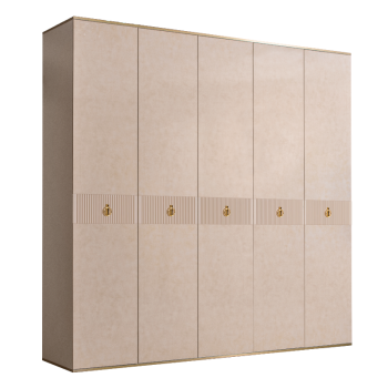 Шкаф 5-ти дверный Римини СОЛО (Латте/Золото) РМШ2/5(s)