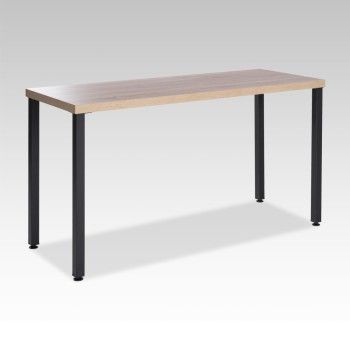 ИНГАР 2/ТТ стол письменный 140x75x55, дуб беленый/черный