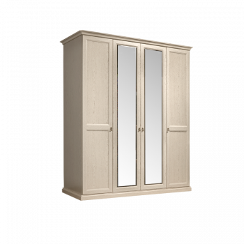 Шкаф 4-х дв. (2 зеркала) для платья и белья Венеция дуб седан ВНШ1/4