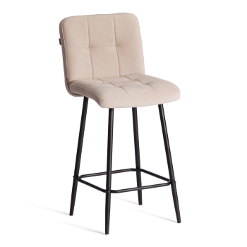 Полубарный стул Medeo/Медео, велюр, бежевый, 7, 42х56х102 см
