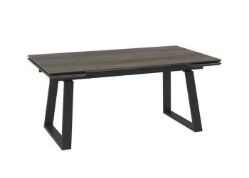 Стол с керамическим покрытием Chelsy-180 (180+45+45)х98 / OAK VINTAGE PREMIUM CER/ЧЕРНЫЙ)