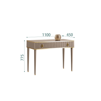 Стол туалетный Римини СОЛО (Мокка/Золото) РМСТ-1(s)