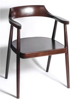 Полукресло венское Mercurius (темный орех) жесткое сиденье