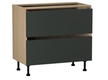 Стол с ящиками СЯ-90 (2), Женева (900*520*870) Дуб Палермо/Зеленый матовый, 21924