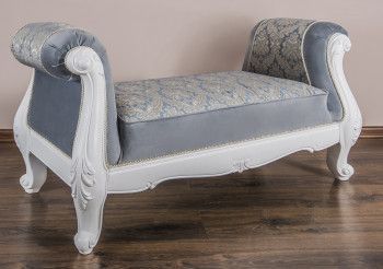 Оттоманка Мишель с двумя подлокотниками белый матовый