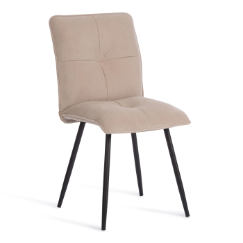 Стул обеденный Sweet, флок, бежевый/черный, 7, 46х55х88