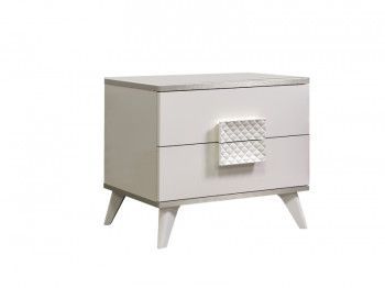 Тумба прикроватная (левая/правая) Диора слоновая кость/серебро ДТП-1