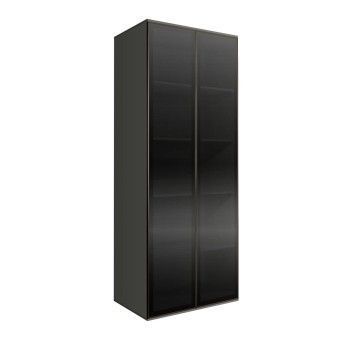 Шкаф 2-х дверный Bogemia Air (Серый/Черный) БМШ2/2(2)