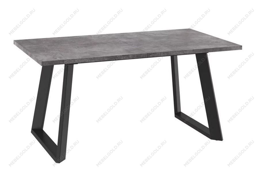 Стол раздвижной Napoli Lux-160 (Дымчатая керамика/Чёрный) 160 (205)х90