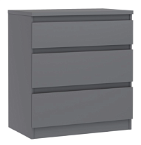 КАСТОР (KULLEN) комод ИКЕА / IKEA комод 3 ящика серый