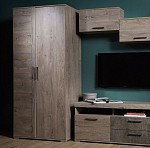 Шкаф Д-1 для одежды глубокий, Денвер (900*523*2020) Риббек серый, 31301 | изображение 1