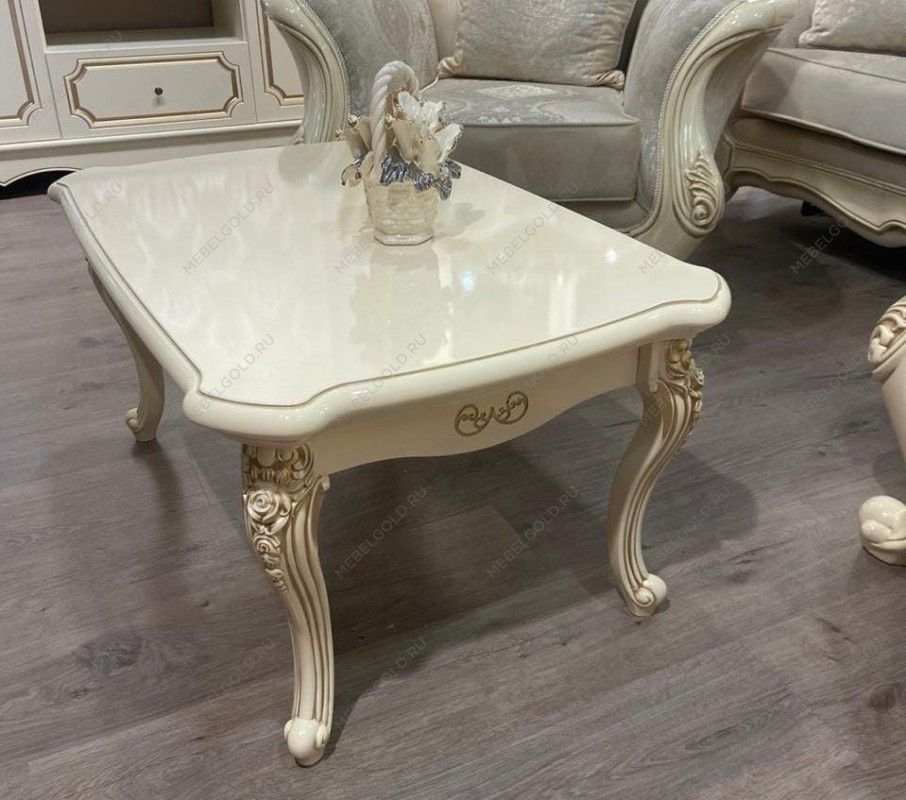 Столик прямоугольный Джоконда крем глянец | изображение 3