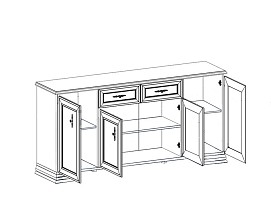 Тумба Кентаки KOM4D2S белый