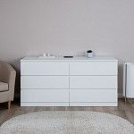 Варма Прайм 6Д комод 160x77x48, белый | изображение 3