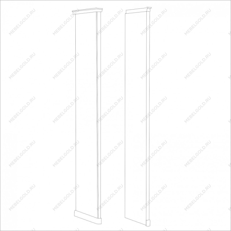 Натали стоевая к шкафу правая белый глянец