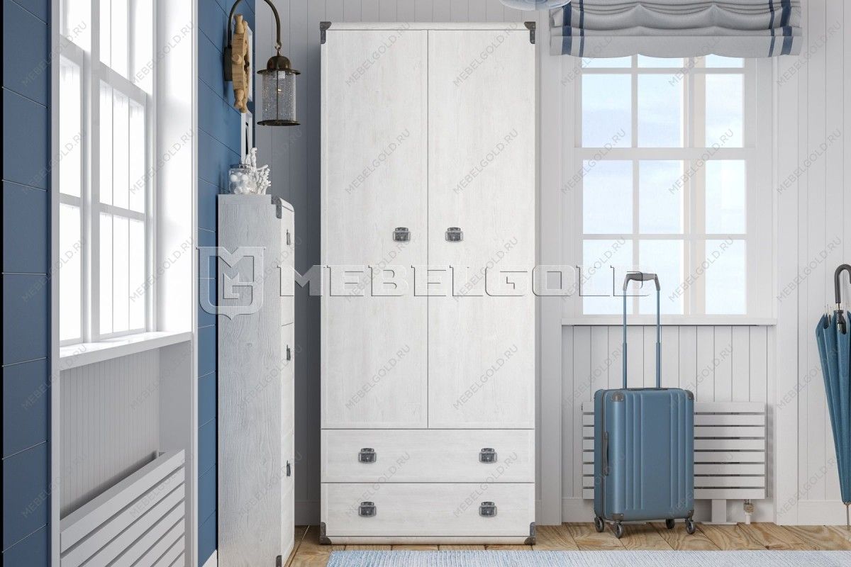 Шкаф со штангой Индиана JSZF2D2S сосна каньон | изображение 1