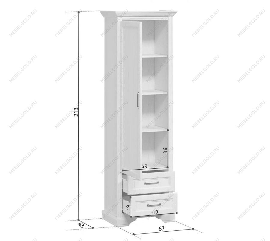 Шкаф Стилиус REG1D2S (Лиственница сибирская) | изображение 3