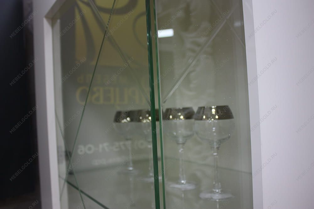 Лобня - Тумба под телевизор (2 двери и 2 фасада) Римини СОЛО (белый золото) РМТ-3 (s) | изображение 7