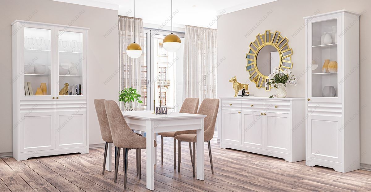 Гостиная Денвер (Белый матовый) 1