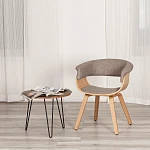 Стул VIMTA (mod.8021), дерево / ткань, 69х56х77 см, натуральный/бежевый, Aimcasa 5 | изображение 11