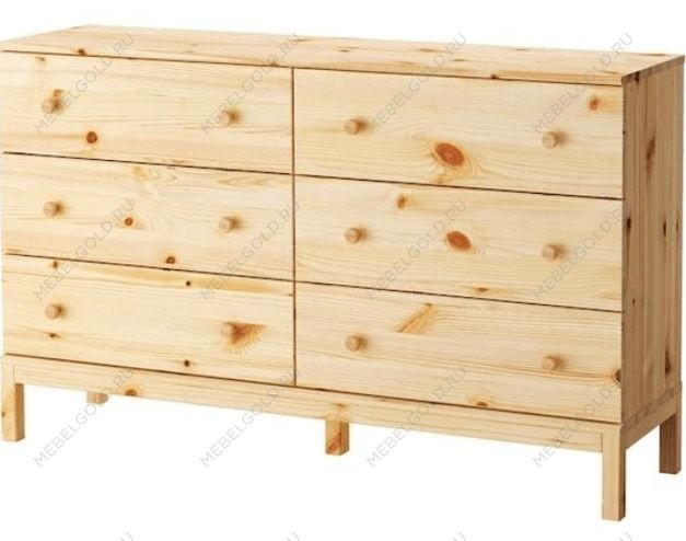Комод Тарва Т-6 6 ящиков (натуральный)