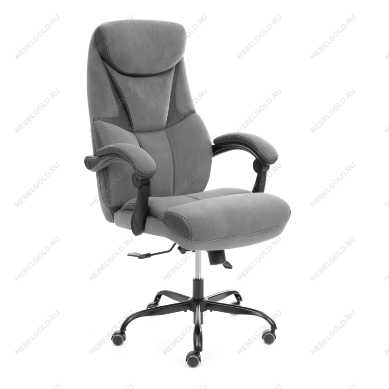 Кресло Cambridge metalBL, велюр/ткань, серый, 29/12