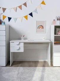 Стол письменный детский Пикси 120х75х57, белый (робкий подснежник)