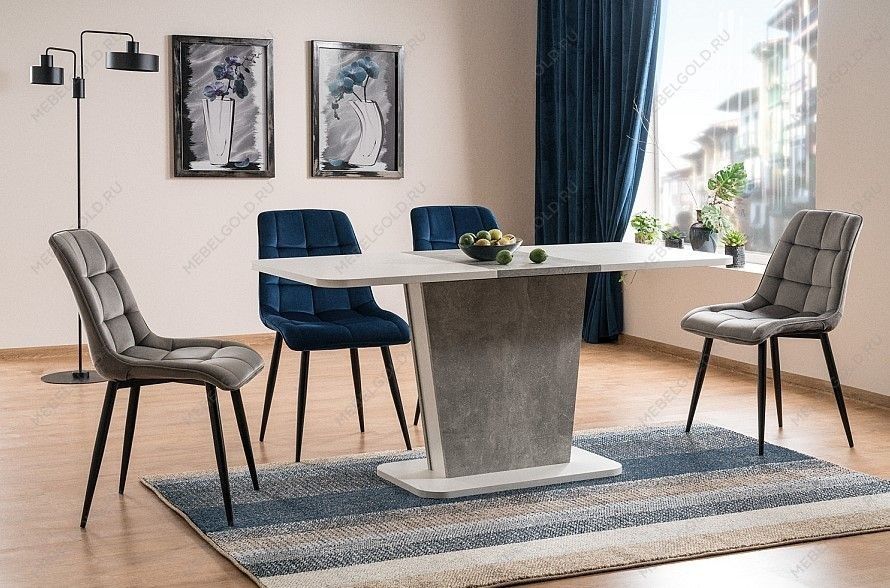 Стул кухонный Signal CHIC Velvet (темно-синий/черный) | изображение 2