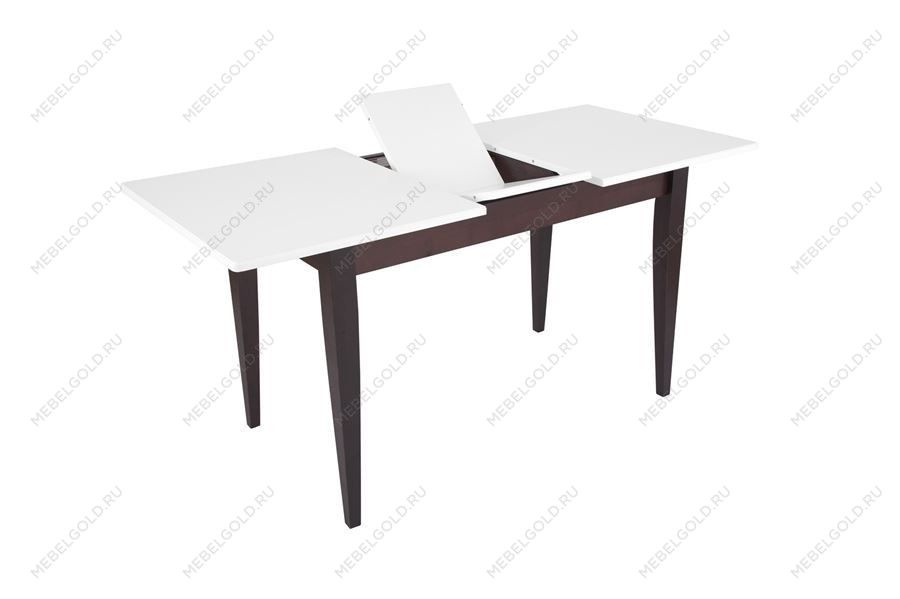 Стол Квадро (1200*700+300/цвет столешницы Белый/цвет ножек Венге) | изображение 2