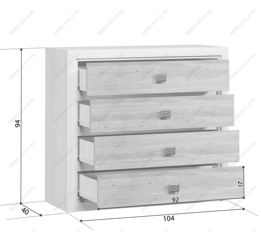 Балашиха - Комод Коен KOM4S ясень снежный | изображение 4