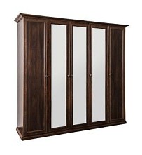 Шкаф Афина 5-дверный (2+1+2) с зеркалом караваджо