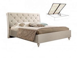 Кровать с подъемным механизмом Венеция (Дуб седан) 1,6 м велюр ВНКР-2[3]