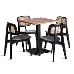 Стул ODIN, дерево вяз/ротанг, черный, 42х45х78 см | изображение 5