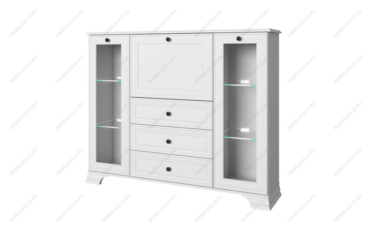 Тумба Тиффани 2V1D3S белый - Выставка Лобня