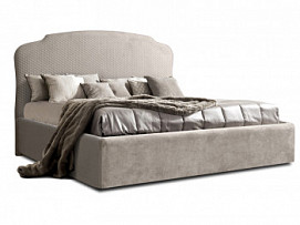 Кровать Римини 1,6 м, с подъемным механизмом (светло-серый), РМКР-1[3], гладкие царги