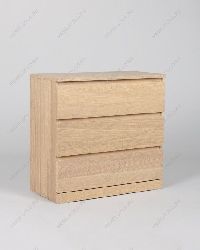 МАЛЬМ / VARMA Комод ИКЕА / IKEA 3, 80x78x40, шпон, беленый дуб | изображение 1