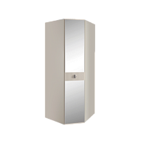 Шкаф угловой с зеркалом Римини СОЛО (Бежевый/Серебро) РМШУ1/1(s)