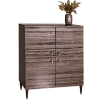 Пенал 4 двери Римини (Орех империя/Серебро) РМП-3