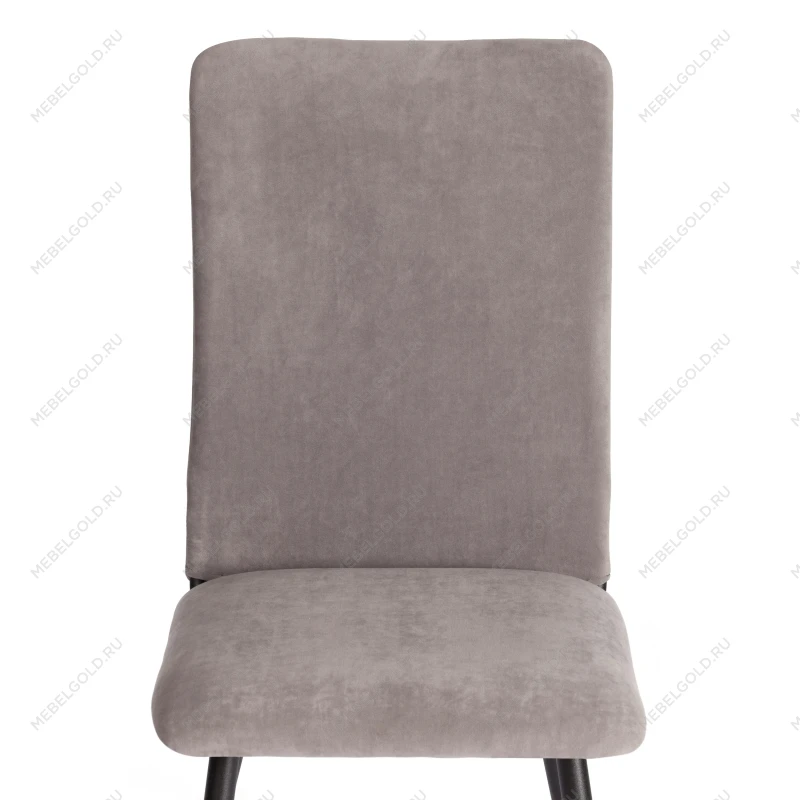 Стул обеденный La Rousse, NEW, флок, серый/черный, 29, 45x55x93 см | изображение 5