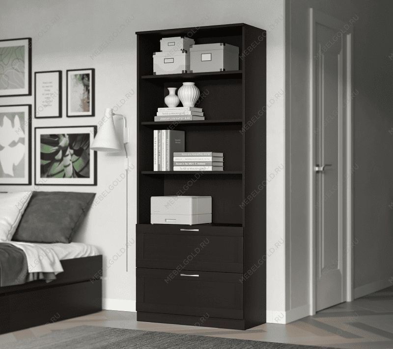 БРИМНЭС / СИРИУС Стеллаж ИКЕА / IKEA 2 ящика 78х190 Дуб Венге | изображение 3