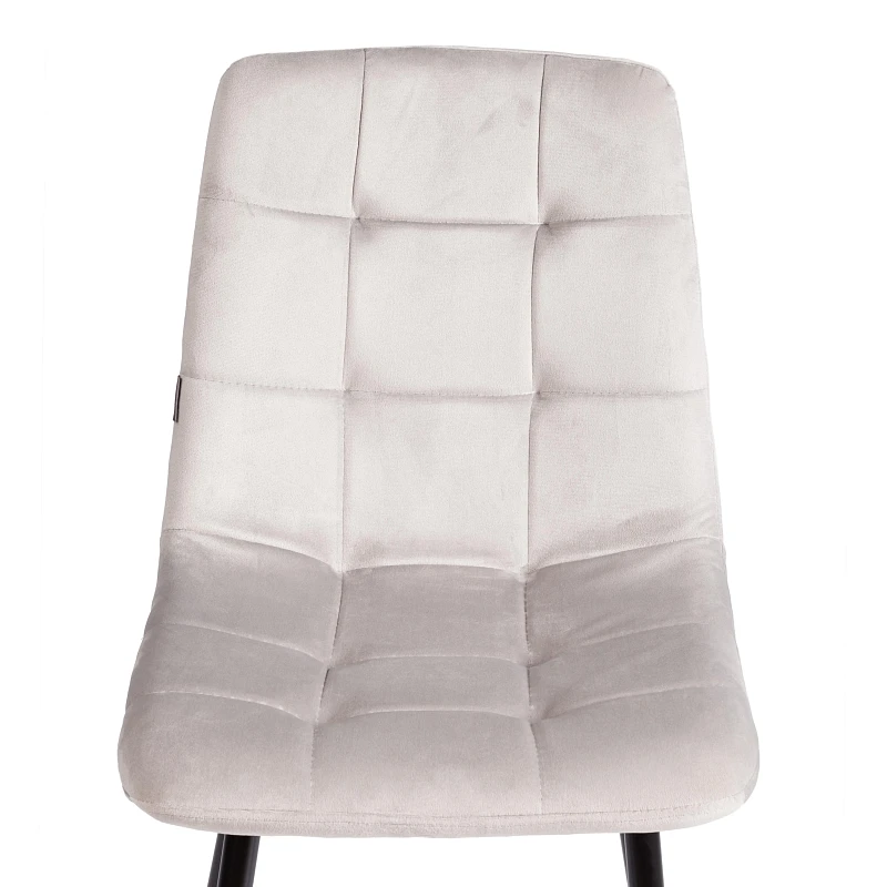 Стул CHILLY (mod. JSC-220), Велюр/металл, 44,5х52,5х88 см, Light grey (светло-серый) HLR14 / черный | изображение 6
