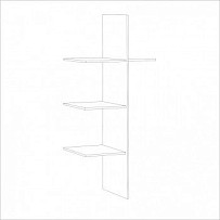 Полки со штангой Натали для 2-ств шкафа