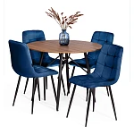 Стул CHILLY (mod. JSC-220), Велюр/металл, 44,5х52,5х88 см, Blue (синий) HLR64 / черный | изображение 5