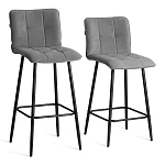 Барный стул Bari/Бари, велюр, серый, 29, 45х56х110 см | изображение 13